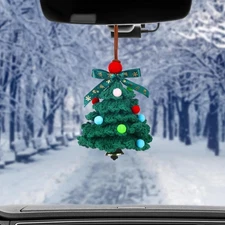 Christmas Tree Pendant Car Decorations - Hanging Crochet Mini Ornaments for