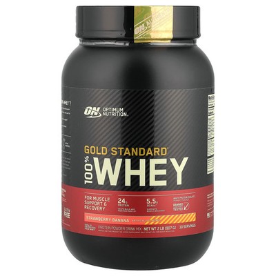 Gold Standard  100% Whey, Strawberry Banana, 2 lb (907 g)