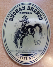 ABERDEENSHIRE ALES BRAUEREI Pump Badge Clip Buchan Bronco Bitter Ellon Schottland