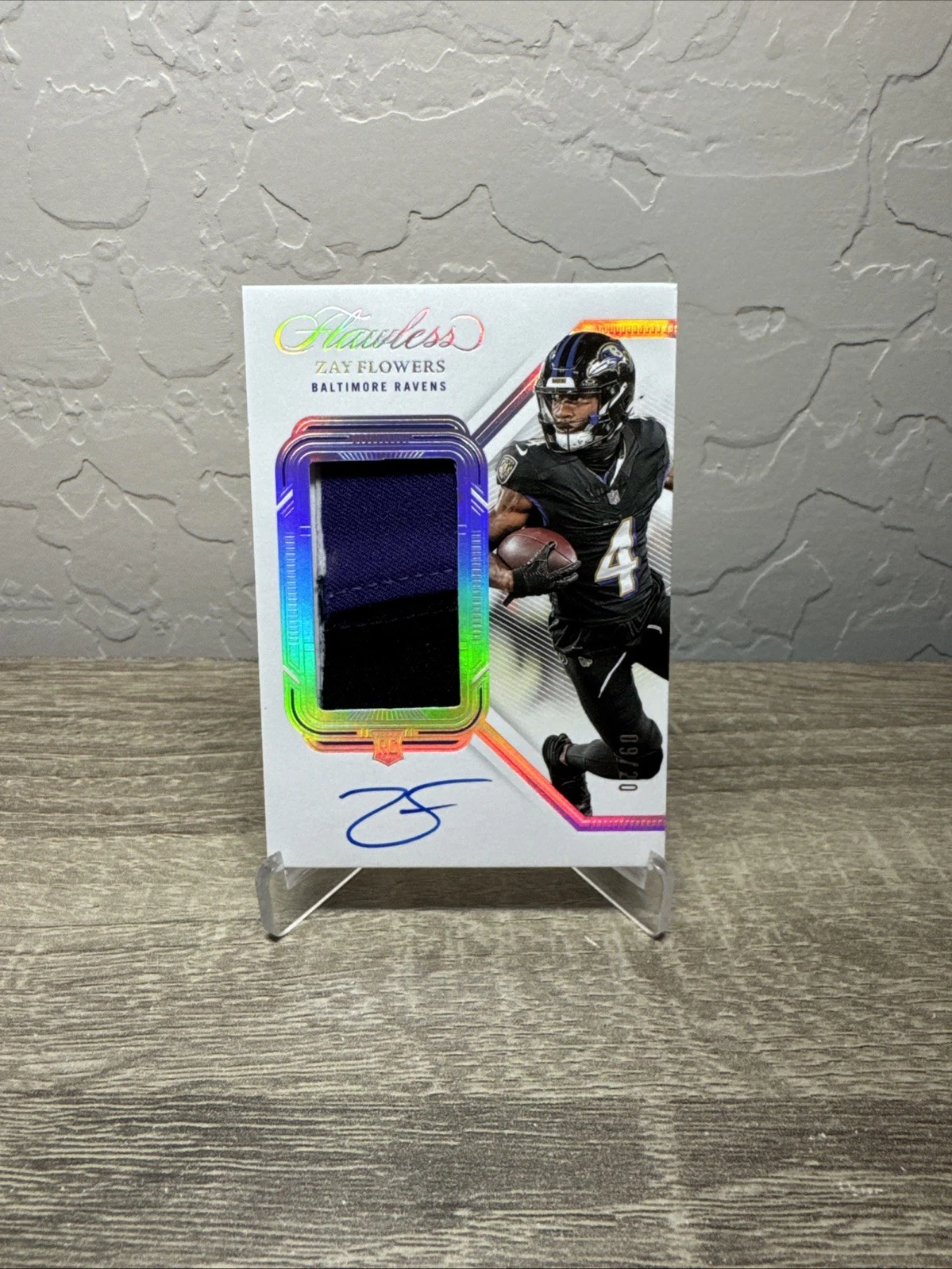 Zay Flowers Panini Flawless Rookie Patch Autographs #RPAZFS Silver