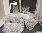 Vintage Anchor Hocking 15 Pc. Set Early American Prescut Bteakfast Table Service