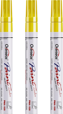 Permanent Paint Markers Pens - 3 Pack Yellow Oil Based Paint Pens Medium Tip ...