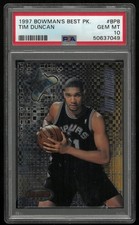 1997 Bowman's Best Basketball Best Picks Tim Duncan PSA 10