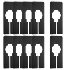 10Pcs Clothes Dividers, Rectangle Clothing Rack Size Dividers, Black