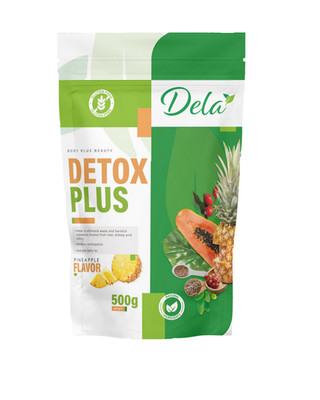 Dela Body plus Beauty Advanced Gut Cleanse Natural Detox, Pineapple Flavor, 500g