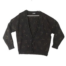 Vintage Tony Lambert Sweater Cardigan Mens Sz L 100% Cotton Weaved USA Made 90s