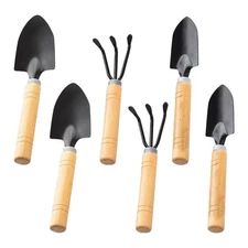 6 Pcs Small Gardening Tool Set Mini Succulent Seedling Shovel Metal Hand Rake...