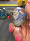 Lot of 2 Unique Hand Blown Glass Paper Weights Open Flower & Abstract Waves — photo 3
