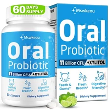 Oral Probiotics for Mouth Bad Breath for Adults 11 Billion CFU, Best Breath O...