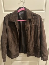 Vintage J. Crew Brown Suede Leather Jacket Women s Button Front Blazer Style