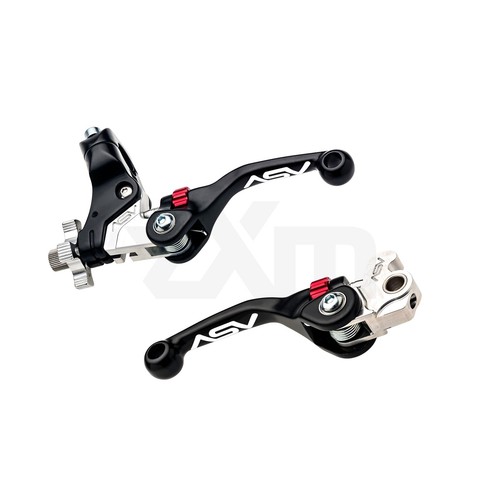 1999-2014 Honda TRX400 EX / X ASV F4 Series Brake & Clutch Lever PAIR PACK Black - Picture 2 of 24