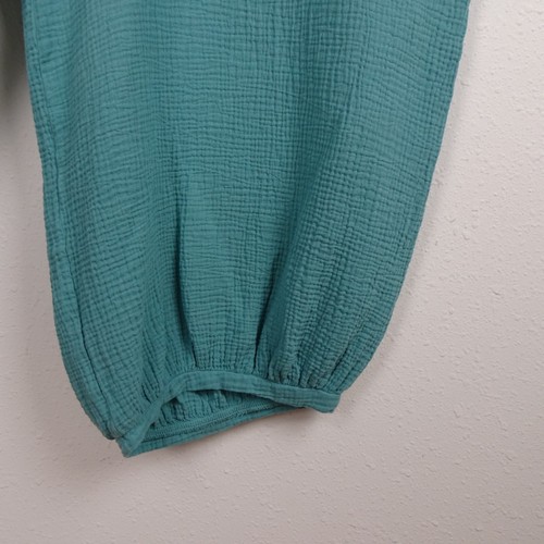 Bryn Walker Cropped Pants Women's Plus Size 3X Green Blue Balloon Leg Cotton - Picture 3 of 10