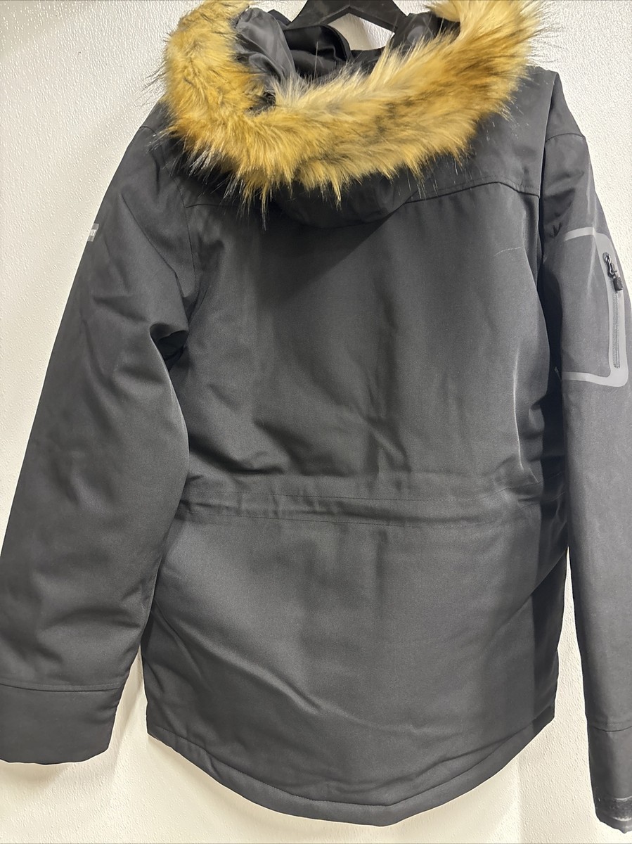 Chamonix Ebreon Parka Mens Large Black Outdoor Hooded Parka Coat