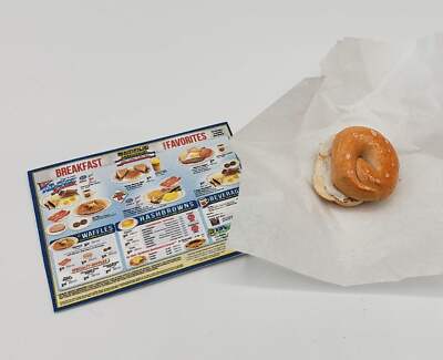 Chef Gina's Miniature Bagel With Cream Cheese 1/6 Scale