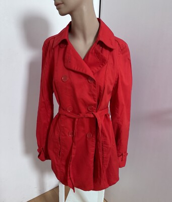 Trenchcoat Damen Größe S 34-36 * Rot 3suisses Collection Jacke Kurzer Mantel