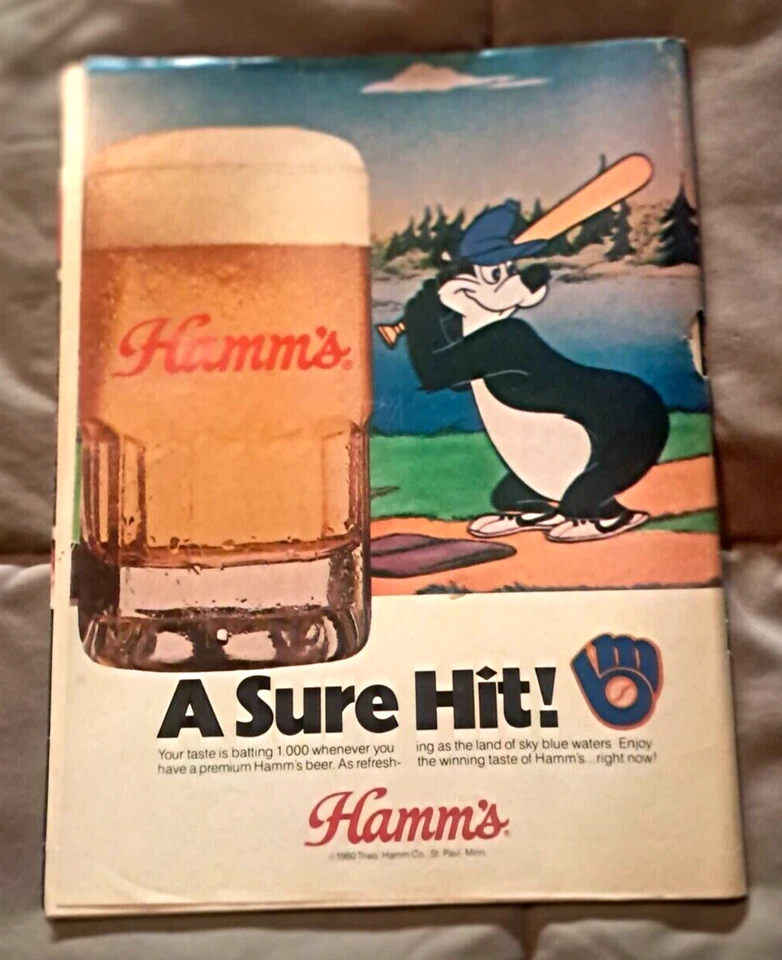 1980 Milwaukee Brewers Official Program SCORED, Brewers vs. Orioles, Molitor etc - Image 2 of 4