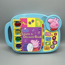 Peppa Pig Learn and Discover Book 2019 Vtech Reading Lights, Sounds  Phrases
