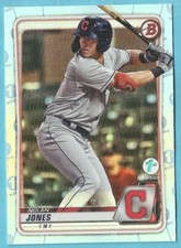 2020 Bowman First 1st Edition Nolan Jones Sky Blue Foil Guardians BFE-95