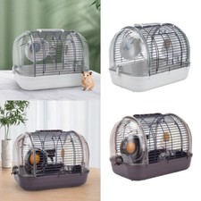 Portable Hamster Gerbil Mouse Pet Plastic and Iron Wire Cage with Accessories