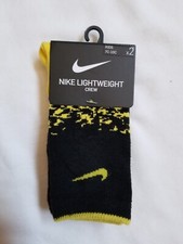 Nike Lightweight Crew Kids 2pk Socks RN0458 Shoe Size 7C-10C FREE SHIPPIN