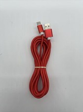 10ft USB-C Charge and Sync Cable Red Braided ...