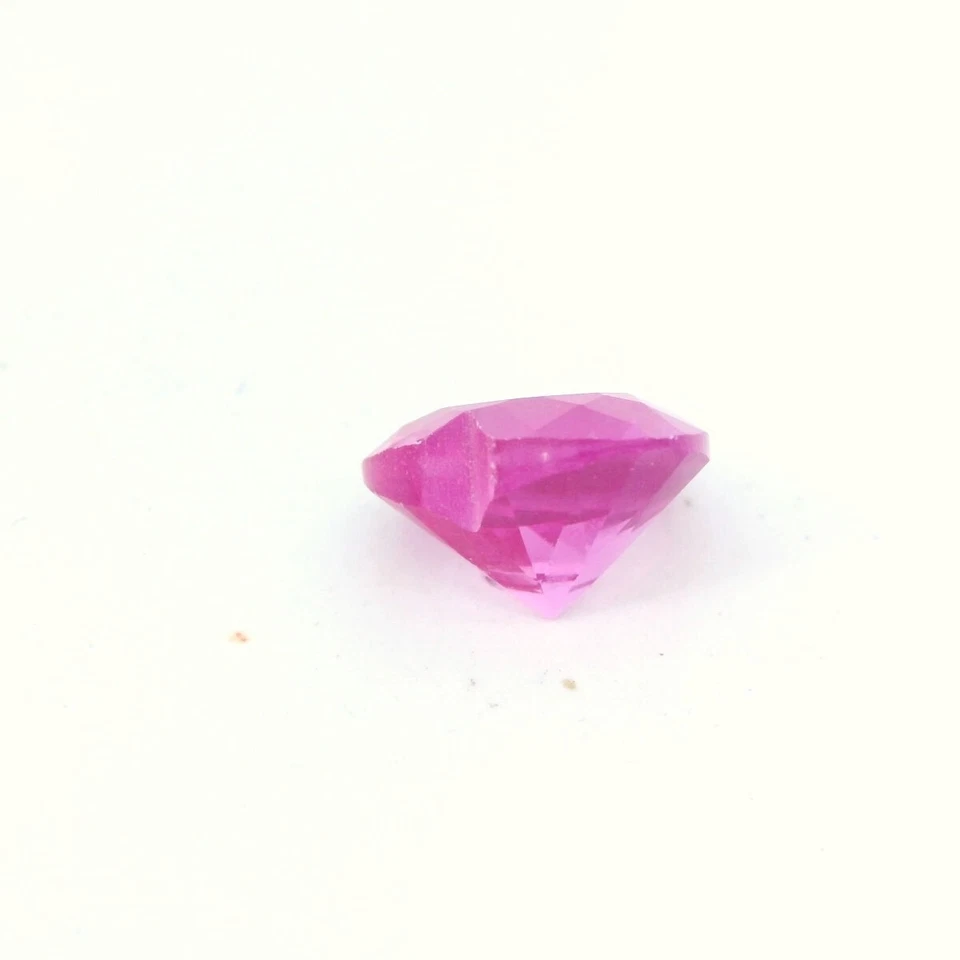 7.35ct Loose Heart Cut Lab Created Pink Sapphire Gemstone 12 x 12mm - Image 4 of 4