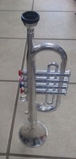 Imported Bontempi Toy Silver Trumpet Horn for Kids 4 Note Made In Pontenza Italy