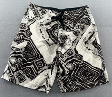 Nike Board Shorts Mens Sz 34 Black White Swim Trunks Beach Surf 6.O Shorts