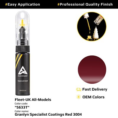 Touch up for Fleet UK Code: 5633T Granlyn Specialist Coatings Red 3004