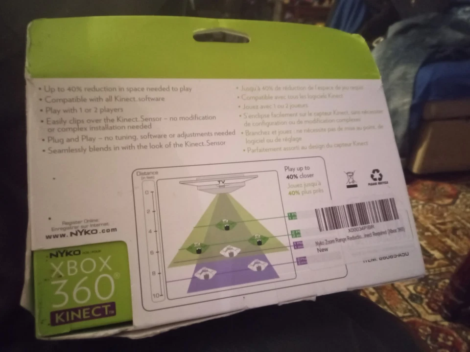 NICE NYKO ZOOM KINECT RANGE REDUCTION LENS XBOX 360 VIDEO GAME MOTION,SEALED,NEW - Image 3 of 3