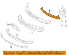 GM OEM 96-02 Express 1500 Front Bumper Bumper Components-Impact Bar 15770660