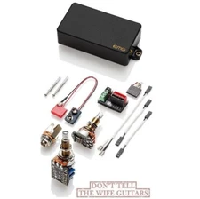 EMG 89X BLACK HUMBUCKER DUAL & SINGLE COIL MODE 18.7mm LONG SHAFT POTS & WIRING