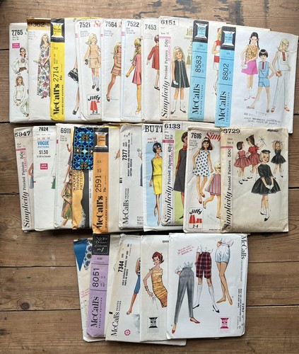 Tissu Jersey Coton Ancien Stock - Lot Qualité Grande Maison (Vogue, DMC, IKKS, Butterick)