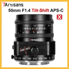 7Artisans 50mm F1.4 APS-C MF Tilt-Shift Lens for Fujifilm Fuji X mount Cameras