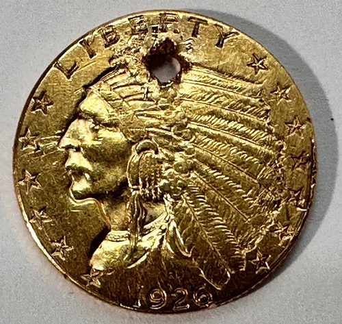 1926 $2.5 Dollar Indian Head Quarter Eagle Gold Bullion Coin Ex Jewelry