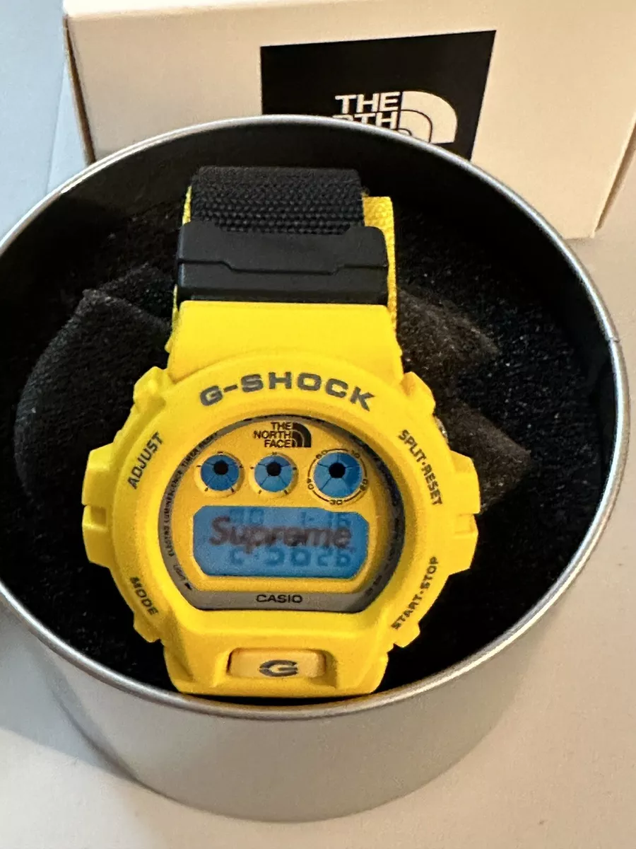 Supreme x The North Face x Casio G Shock DW Watch Yellow, New