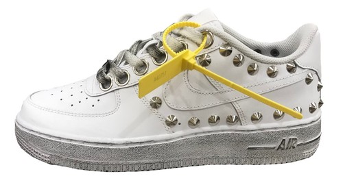 NIKE air force 1 personalizzate con borchie argento ed effetto invecchiato  n.39 | eBay