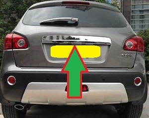 CHROME REAR HANDLE COVER TRIM FITS NISSAN QASHQAI 2008-14 TRUNK BOOT
