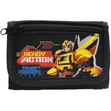 TRANSFORMERS READY FOR ACTION BLACK TRI-FOLD EASY CLOSURE WALLET-NEW WITH TAGS 