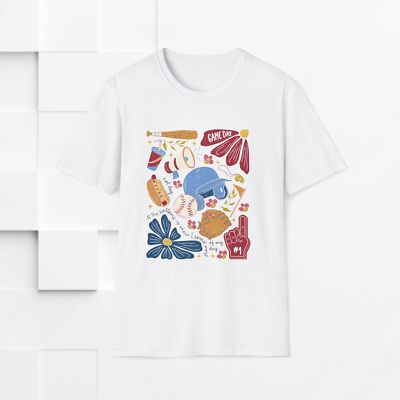 Baseball Game Day T-Shirt, Softstyle Tee, Sports Fan Shirt, Unisex Casual Wear,