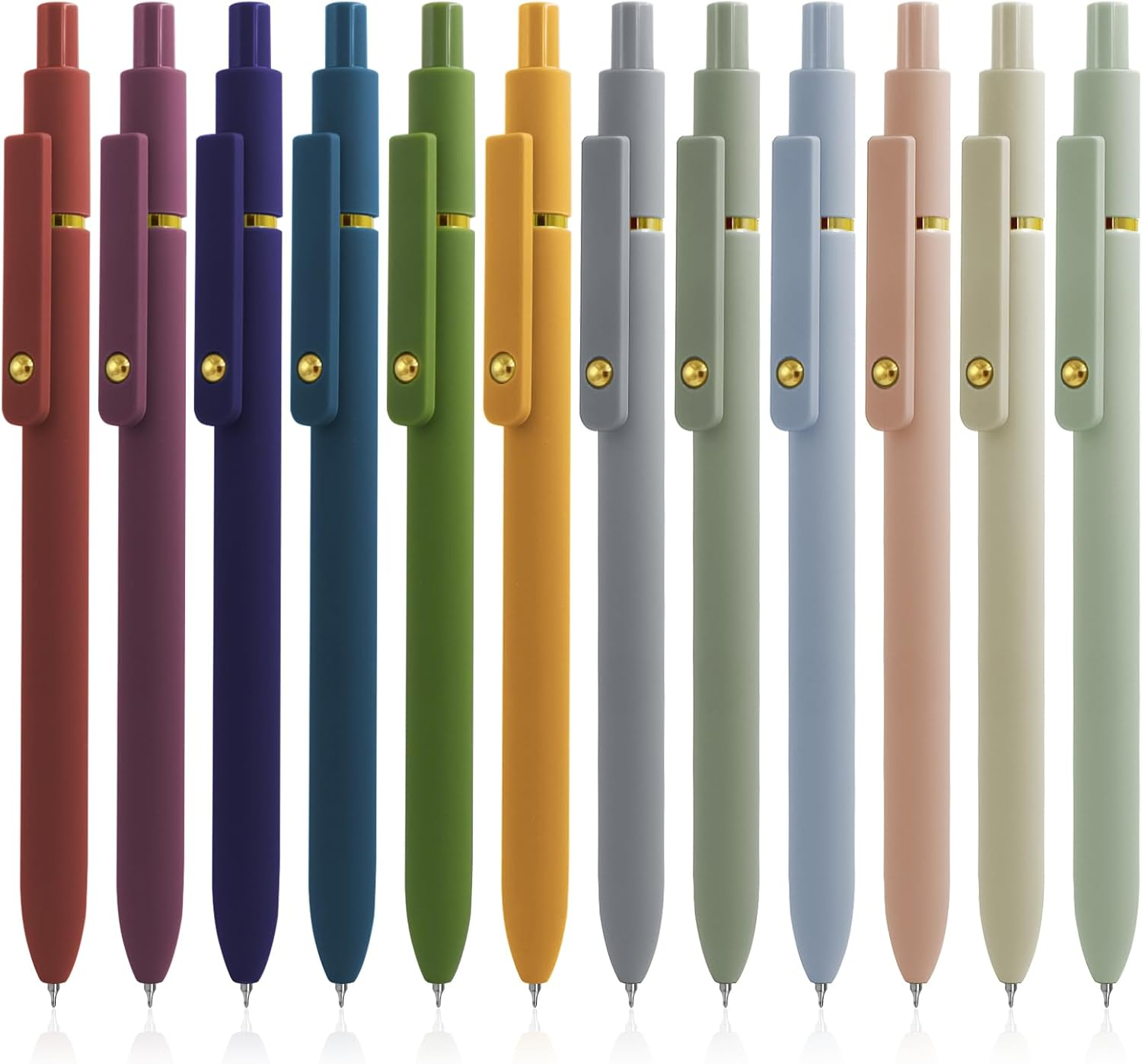 Gel Pens, 12 Pcs Black Ink Pens for Women, 0.5Mm Fine Point Smooth Writing Pens,