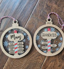North Pole Personalized Christmas Ornament 5.5 inches made from wood and acrylic