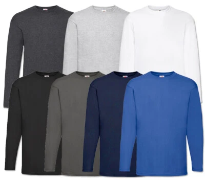 4 FRUIT OF THE LOOM HERREN LONGSLEEVE M L XL XXL 3XL 4XL 5XL LANGARM TSHIRT SET - Bild 1 von 2