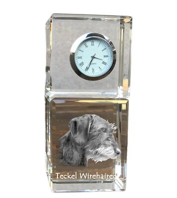 Dachshund Rauhhaar, Dackel, Teckel I - Kristalluhr mit Foto, Hundebild im Krista
