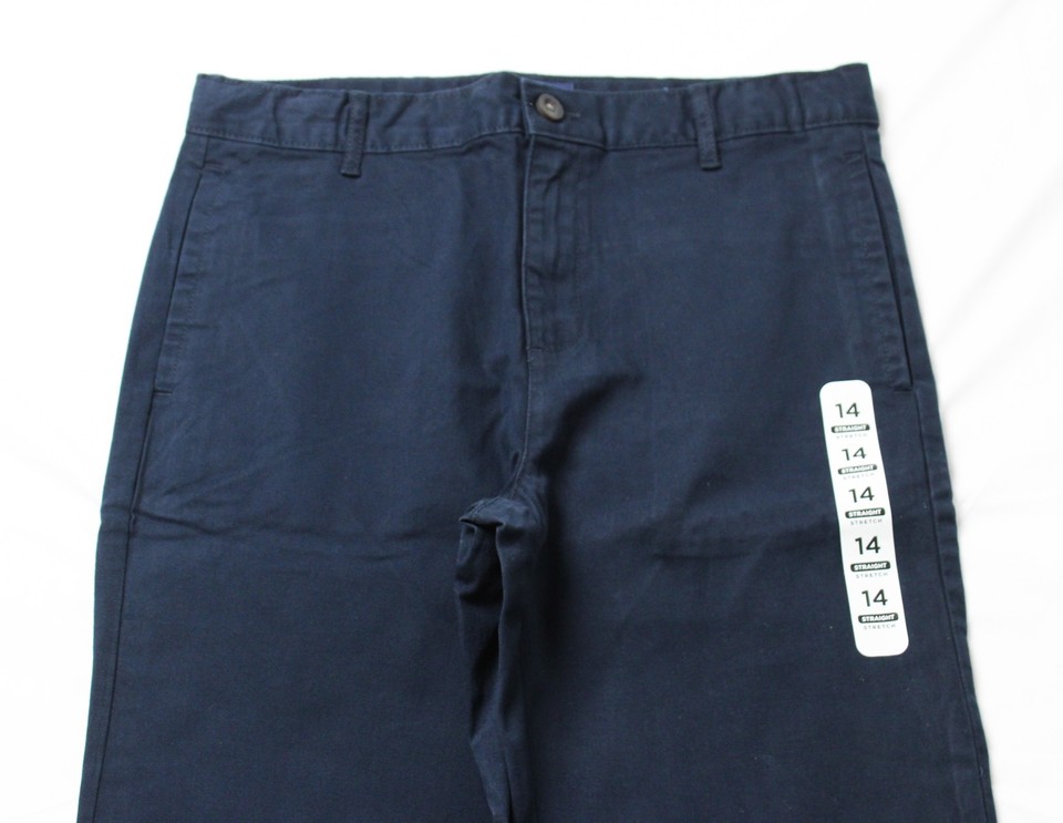 The Children's Place Boys Uniform Stretch Straight Chino Pants AP2 Navy
