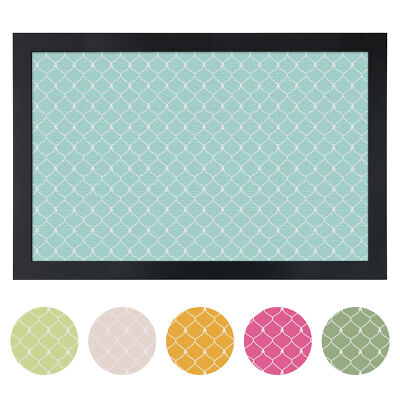 ArtToFrames Custom Cork Bulletin Board Chain Link Framed in Satin Black