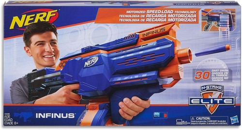 Nerf Elite Infinus Motorised Blaster with 30 Elite Darts and 30 Dart Drum Toy - Foto 2 di 11