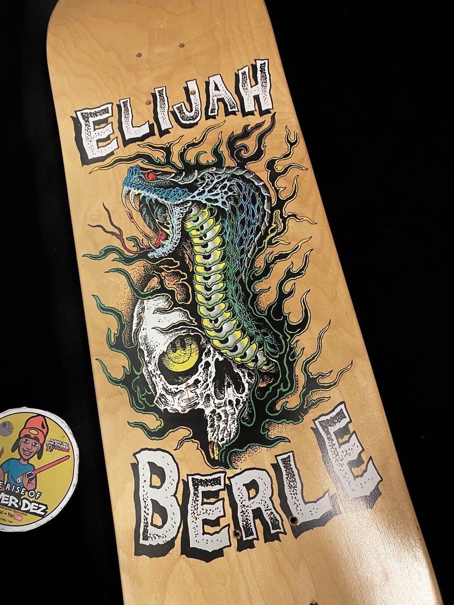chocolate Elijah Berle スケートボード RARE Elijah Berle Skull And Snake Chocolate Skateboard Deck