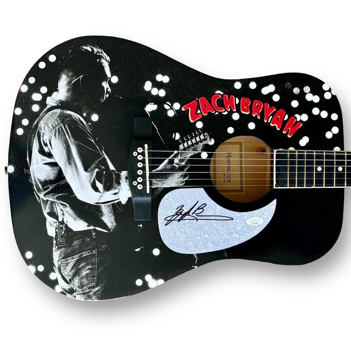 Zach Bryan Signed Guitar Custom 1/1 Graphics JSA COA I Remember