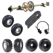 44'' Go Kart Rear Live Axle Kit Brake Caliper Wheels Hub Drift Trike ATV Quad US